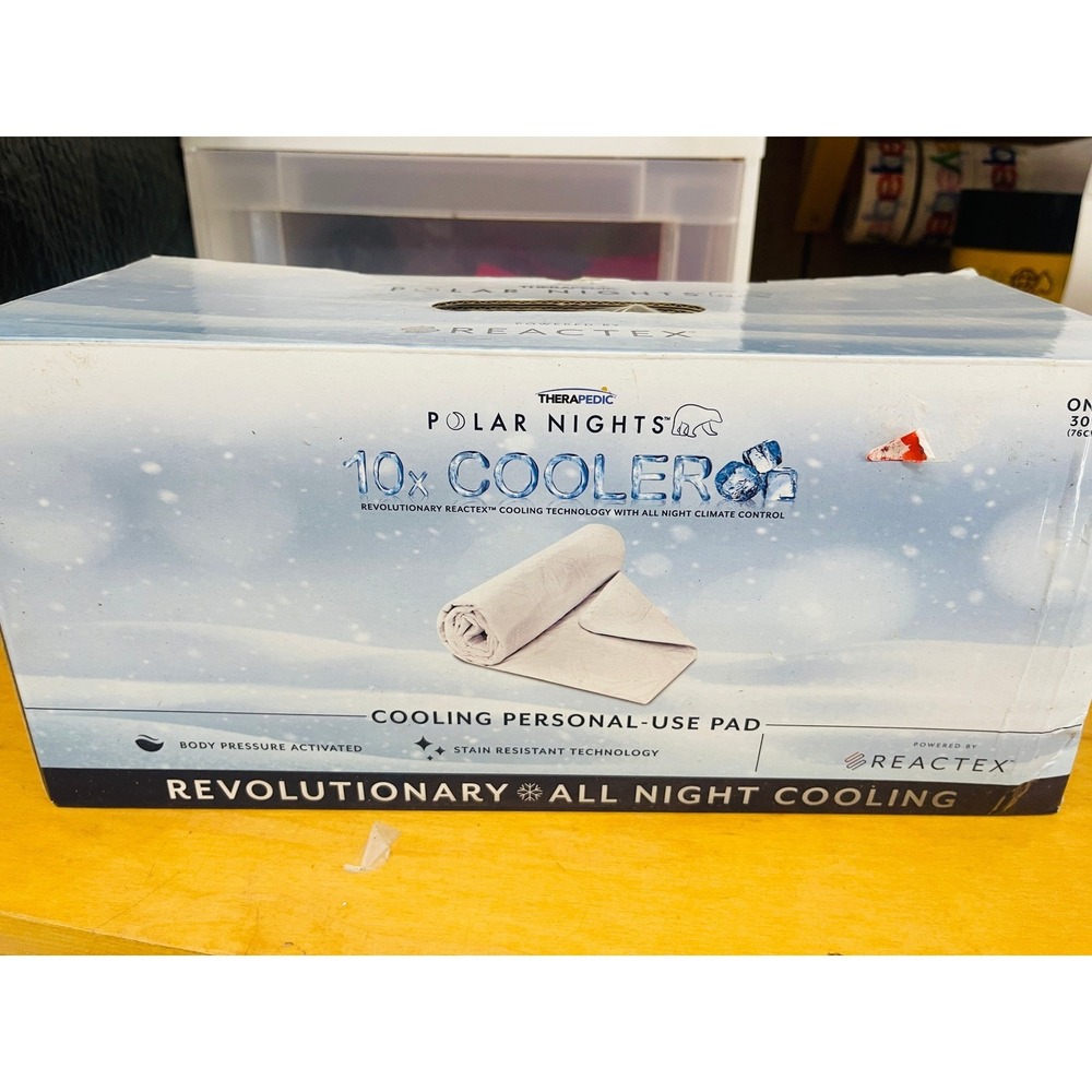 Therapedic Polar Nights 10x Cooler Reactex Cooling Personal Use Pad 30x60 White